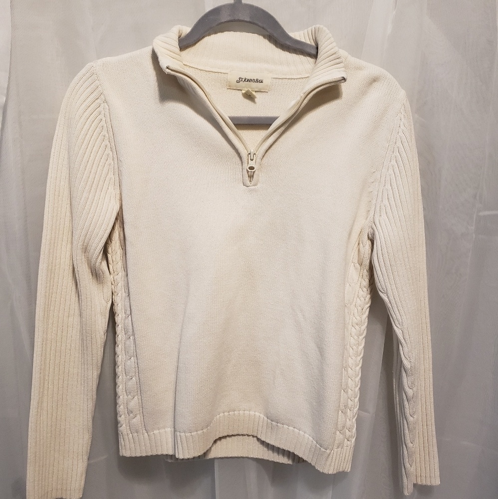 Off-white St. John's Bay Half Zip sweater